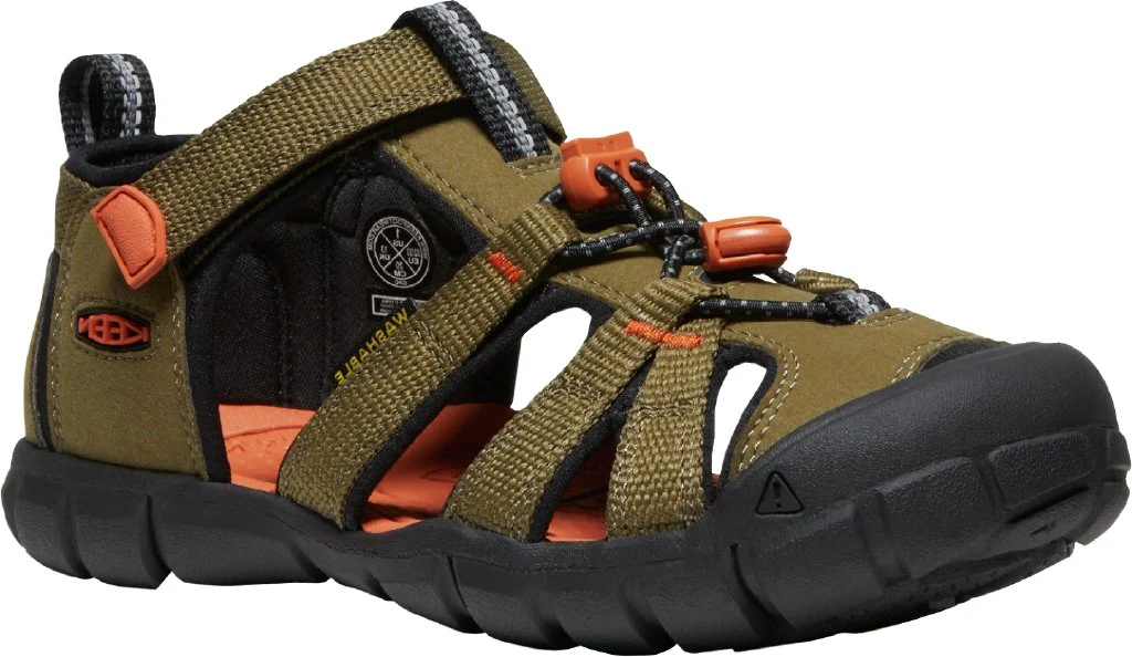 Seacamp II Cnx Bambino dark olive/gold flame